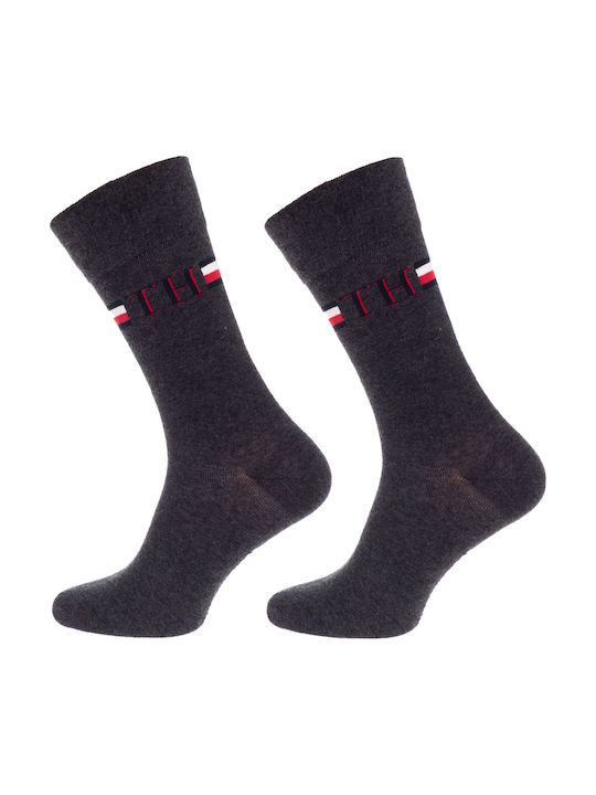 Tommy Hilfiger Iconic Чорапи с Дизайн сив меланж 2Пакет