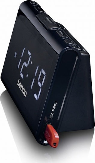 Lenco Tischuhr Digital Kunststoff Schwarz CR525BK