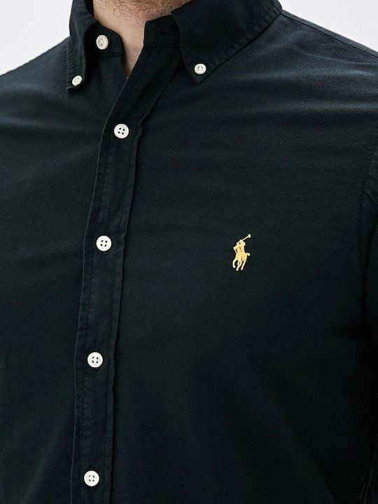 Long-sleeved Cotton Shirt Black