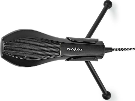 Nedis MICTU100BK Πυκνωτικό Μικρόφωνο USB Επιτραπέζιο Black