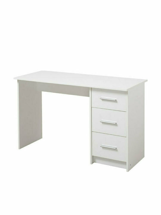 Γραφείο Leo Ξύλινο Λευκό 121x50x74.5εκ.