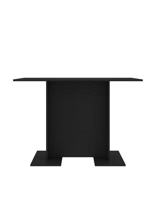 Kitchen Rectangular Table Black 110x60x75cm