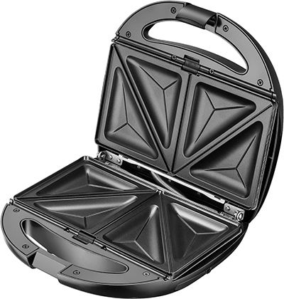Adler Sandwich Maker with Removable Plates for for 2 Sandwiches Sandwiches 1200W Inox