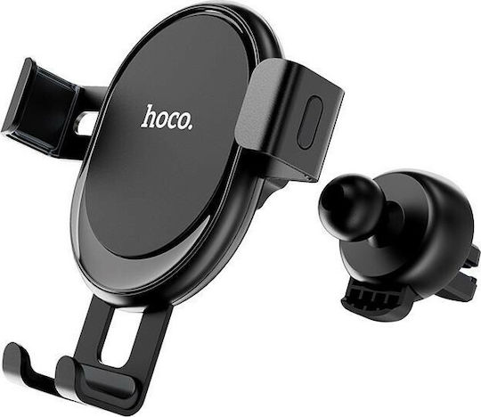 Hoco CA56 Metal Armour Suport Auto pentru Telefon cu cârlige reglabile Neagră HC-CA56BK