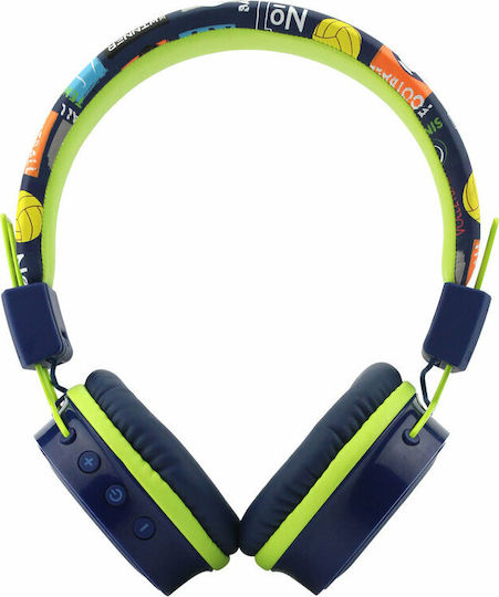 GoGEN HBTM 32BL Ασύρματα Bluetooth Παιδικά On Ear Ακουστικά με 15 ώρες Λειτουργίας Μπλε