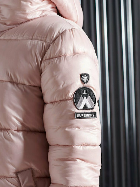 High Shine Toya Scurtă Jachetă de femei Puffer Roz