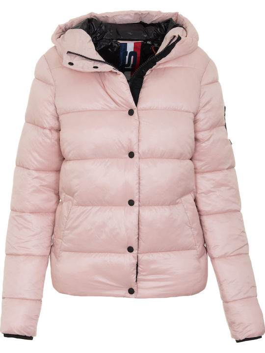 High Shine Toya Scurtă Jachetă de femei Puffer Roz