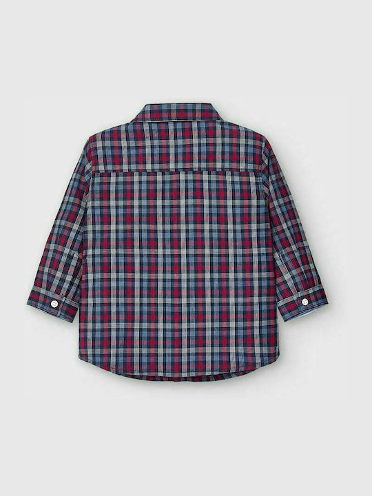 Mayoral Kids Checked Shirt Blue