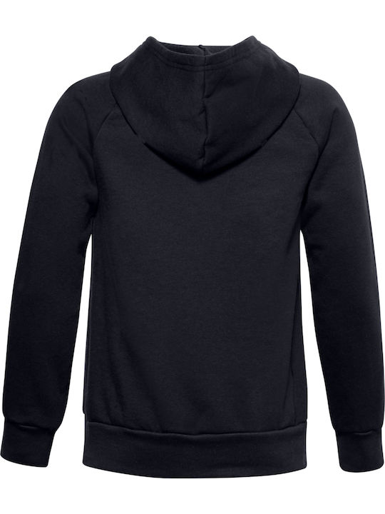 Under Armour Fleece Kinder Sweatshirt mit Kapuze und Taschen Schwarz Rival