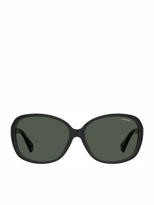 Polaroid Women's Sunglasses with Black Acetate Frame and Black Polarized Lenses PLD4098/S 807/M9