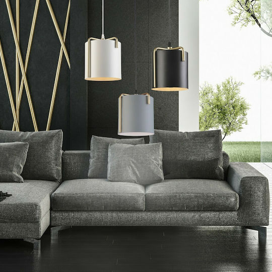 Hatzipantos Stores Pendant Light Gray with Socket E27 20cm
