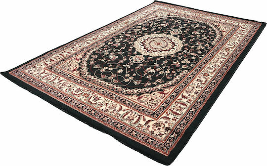 Balsan Teppich Rechteckig Synthetisch,Polyester/Cotton/Leather Black Fokus Schwarz
