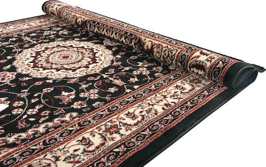 Balsan Teppich Rechteckig Synthetisch,Polyester/Cotton/Leather Black Fokus Schwarz