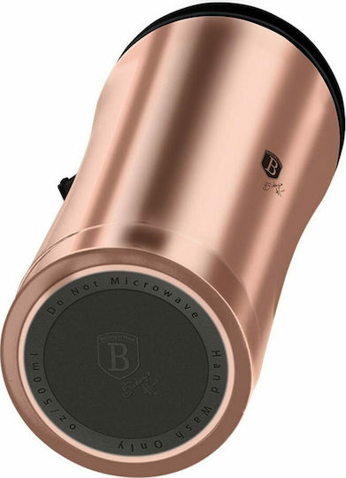 Berlinger Haus Steel Coffee Mug Glass Thermos Stainless Steel 500ml Gold with Mouthpiece