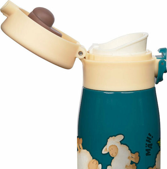 Sigikid Rostfreier Stahl Kinder Trinkflasche Thermos Türkis 420ml