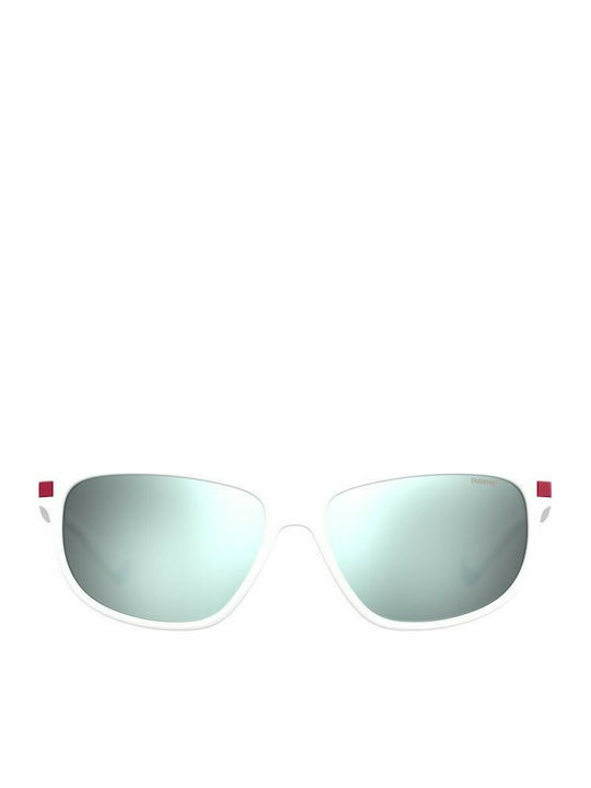 Polaroid Sonnenbrillen mit Weiß Rahmen und Gray Polarisiert Linse PLD2099/S 7DM/EX