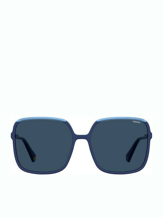 Polaroid Sonnenbrillen mit Schwarz Rahmen und Blau Polarisiert Linse PLD6128/S PJP/C3