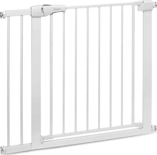 Babyono Foldable Security Door Simple Placement made of Metal in White Color 75x77.5cm 1pcs