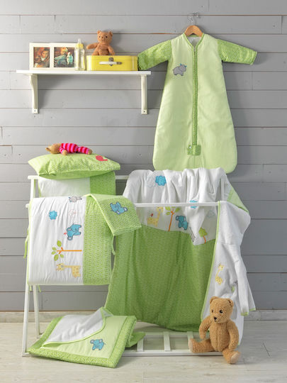 Palamaiki Baby Crib Bedding Set Little Ones Forest Friends 6pcs Green