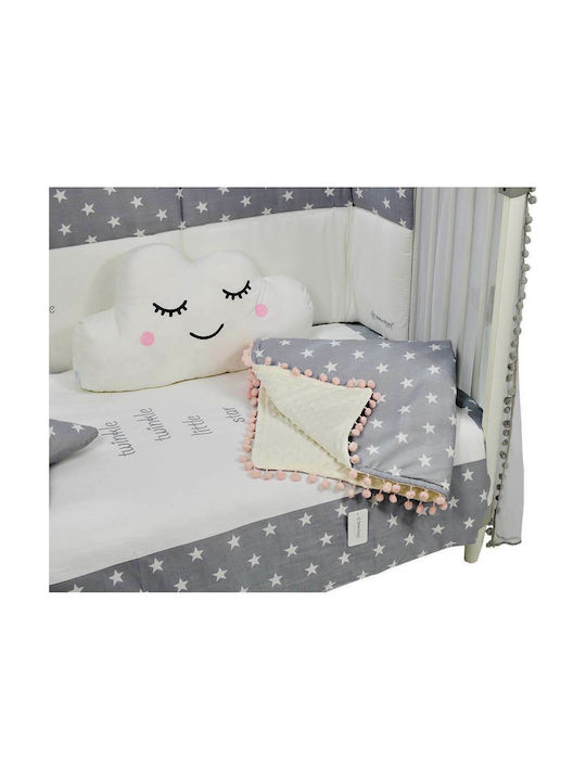 Bebe Stars Crib Decorative Pillows Stars White 3pcs