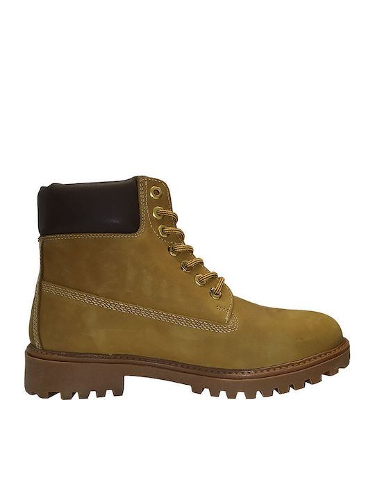 River Crazy Horse Δερμάτινα Ανδρικά Αρβυλάκια Mustard