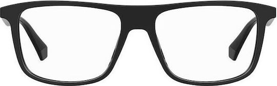 Polaroid Plastic Eyeglass Frame with Clip On Black PLDD405 807