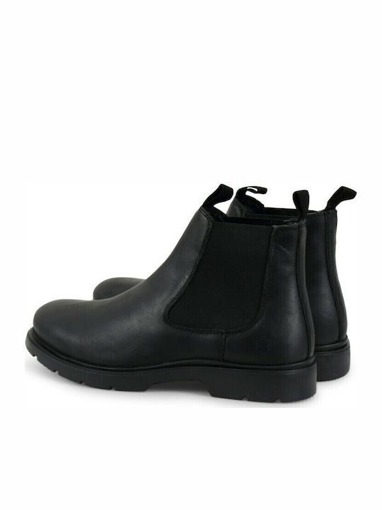 Ghete Chelsea Leather Black Chelsea Boots