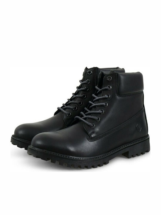 River Leather Black Boots