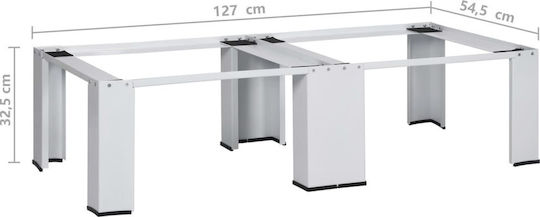 vidaXL 51194 Basis Für Waschmaschine/Trockner aus Edelstahl 127x54.5εκ. 1Stück