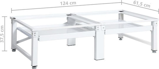 vidaXL 51196 Base For Washer/Dryer made of Stainless Steel with Drawer 124x61.5εκ. 1pcs