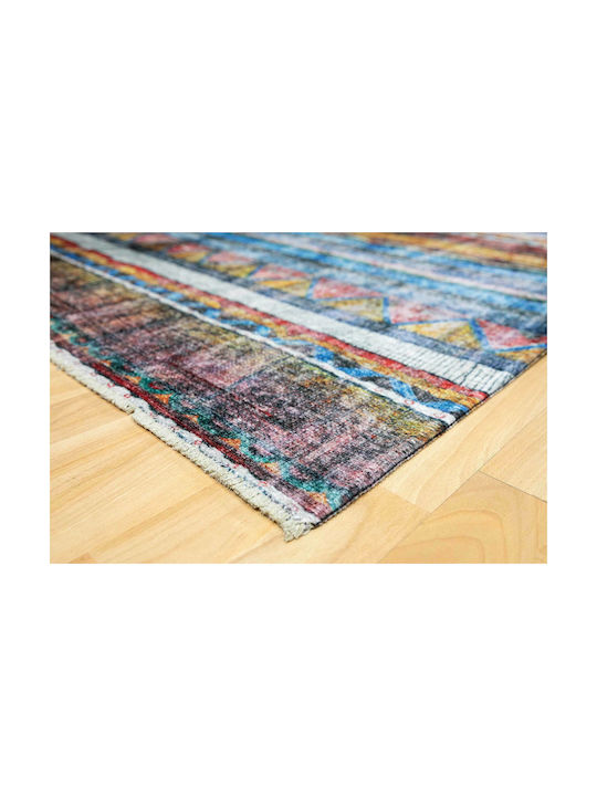 Ezzo 9038-01 Rug Rectangular Pink Blue Kilimi 4-9038