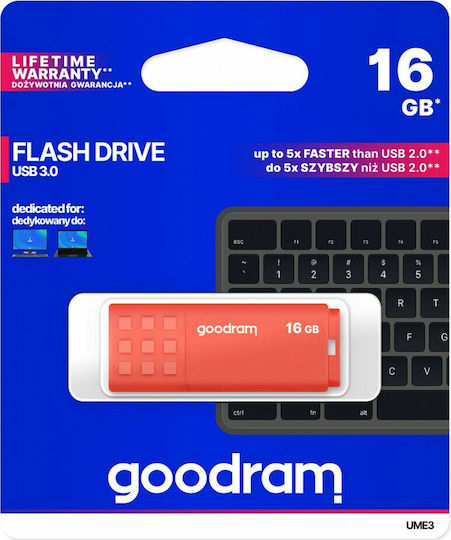 GoodRAM UME3 16GB USB 3.0 Stick Orange