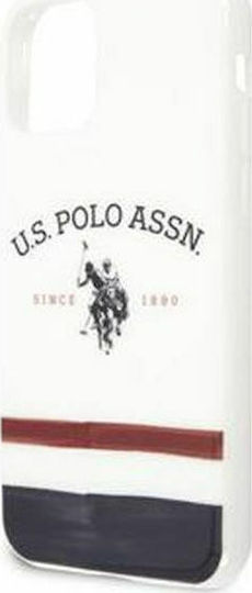 U.S. Polo Assn. Tricolor Back Cover Σιλικόνης Λευκό (iPhone 11 Pro)
