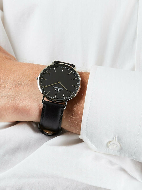 Daniel Wellington Sheffield Ρολόι Μπαταρίας με Δερμάτινο Λουράκι