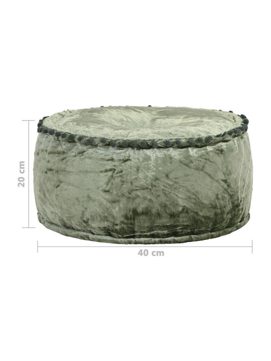 Bean Bag Stool Poof Green 40x40x20cm