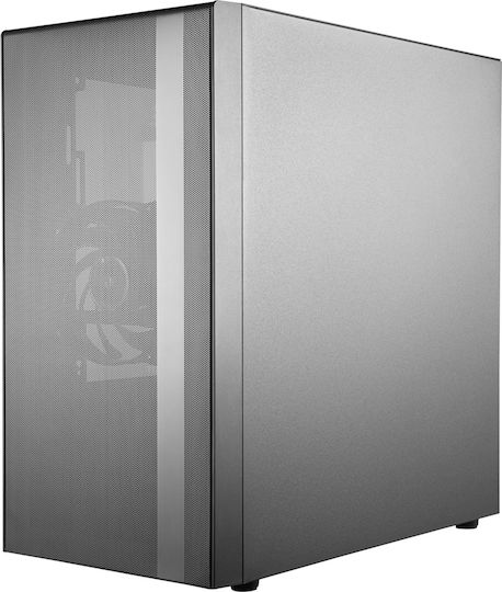 CoolerMaster Masterbox NR400 Without ODD Gaming Mini Tower Κουτί Υπολογιστή με Πλαϊνό Παράθυρο Γκρι
