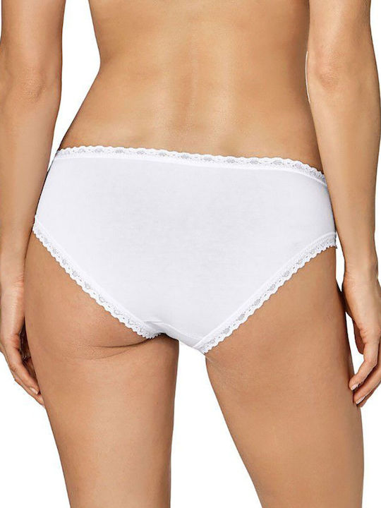 24/7 Weekend Hipster Βαμβακερά Women's Slip 3Pack with Lace White/Grey/Beige