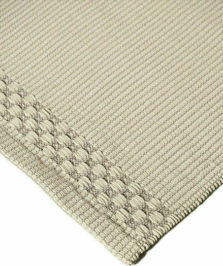 Tapicap Box Border Handmade Rug Outdoor Rectangular Cream