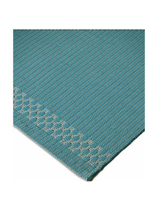 Tapicap Box Border Lucrat manual Covor Rectangular Aqua