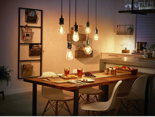 Philips Smart Bulb LED 7W for Socket E27 and Shape G125 Warm White 550lm Dimmable