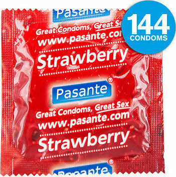 Pasante Προφυλακτικά Strawberry Crush 144τμχ 53mm Strawberry