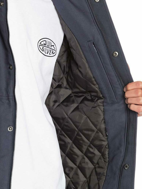 Brooks Winter Jacke Bomber Marineblau