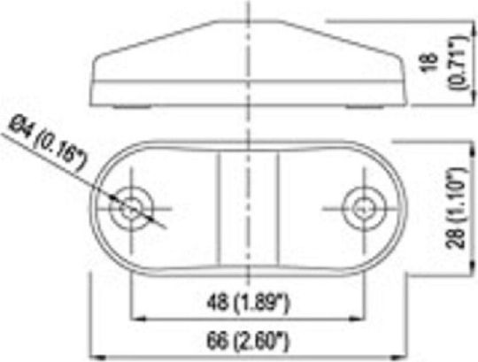 Truck Volume Light 12V - Red MAR122