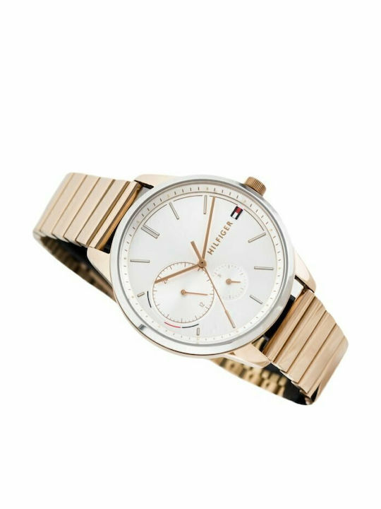 Tommy Hilfiger Brooke Women's Watch with Pink Gold Metal Bracelet