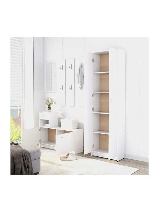 Double Door Wardrobe White 55x25x189cm