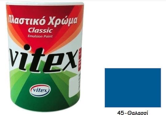 Vitex Classic Πλαστικό Χρώμα 45 για Εσωτερική Χρήση Θαλασσί 180ml