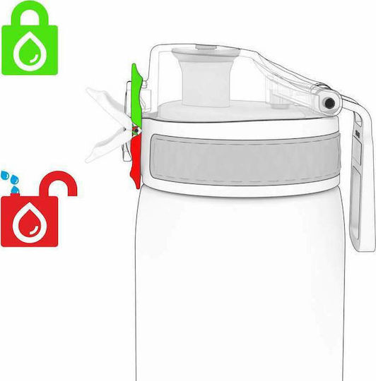 Ion8 Sport Slim Kids Water Bottle Plastic Non Spill Green 600ml