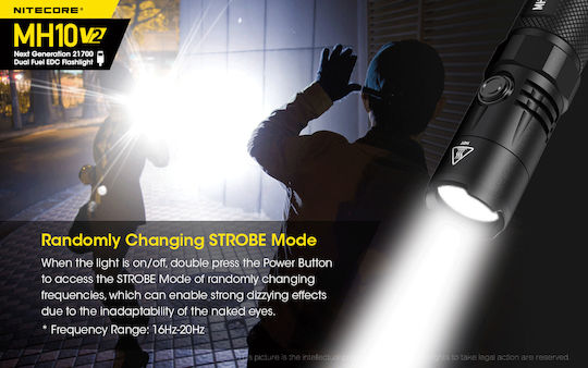 NiteCore Επαναφορτιζόμενος Φακός LED IP68 με Μέγιστη Φωτεινότητα 1200lm MH10V2