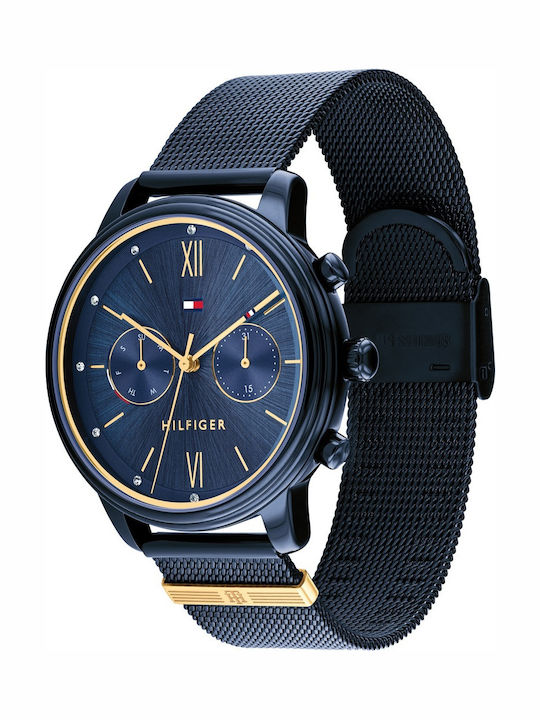 Tommy Hilfiger Blake Damen Uhr mit Marineblau Metallarmband