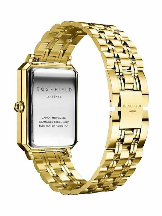 Rosefield The Elles Women's Watch with Gold Metal Bracelet